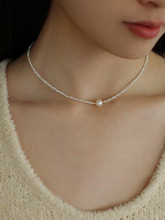 Natural Pearl Shell Passepartout Necklace - floysun