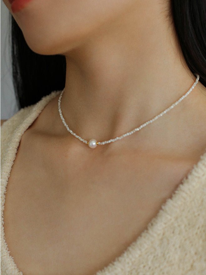 Natural Pearl Shell Passepartout Necklace - floysun