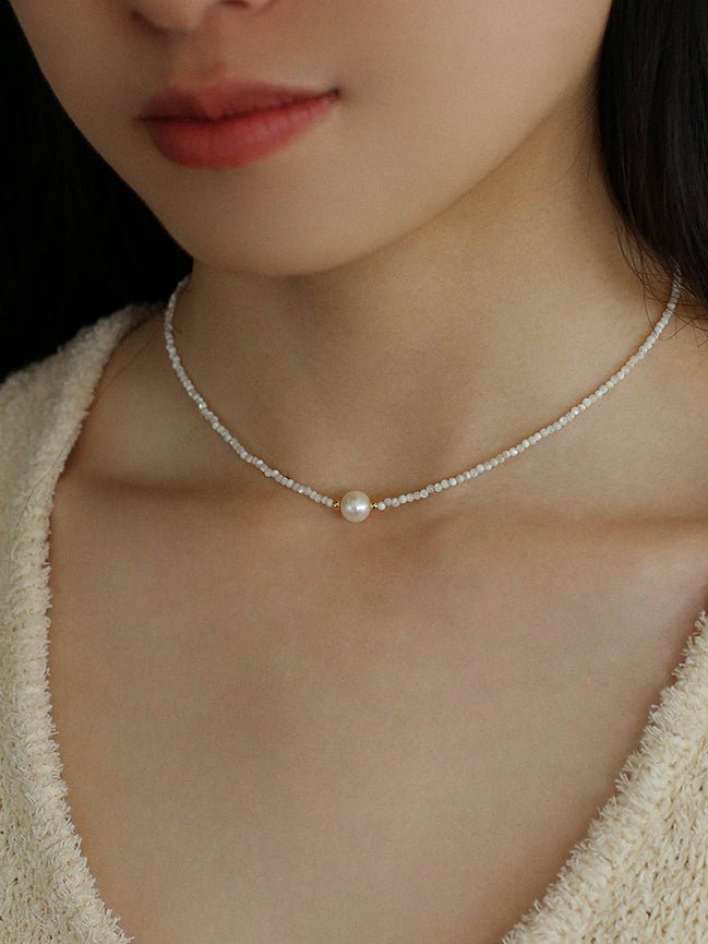 Natural Pearl Shell Passepartout Necklace - floysun