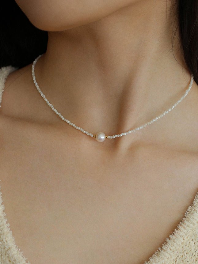 Natural Pearl Shell Passepartout Necklace - floysun