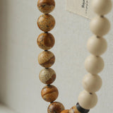 Natural Picture Jasper & White Fossil Necklace - floysun