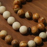 Natural Picture Jasper & White Fossil Necklace - floysun