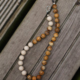 Natural Picture Jasper & White Fossil Necklace - floysun