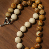 Natural Picture Jasper & White Fossil Necklace - floysun