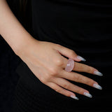Natural Stone Balloon Ring - Rose Quartz - floysun