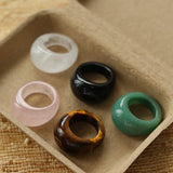 Natural Stone Balloon Ring - White Crystal - floysun