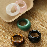 Natural Stone Balloon Ring - White Crystal - floysun