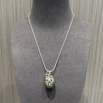 Natural Stone Egg Pendants Necklaces - White Crystal - floysun