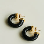 Natural Tiger’s Eye & Red Stone & Black Onyx Hoop Earrings - floysun