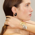 Natural Tiger’s Eye & Red Stone & Black Onyx Hoop Earrings - floysun