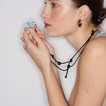 Natural Tiger’s Eye & Red Stone Hoop Earrings - floysun