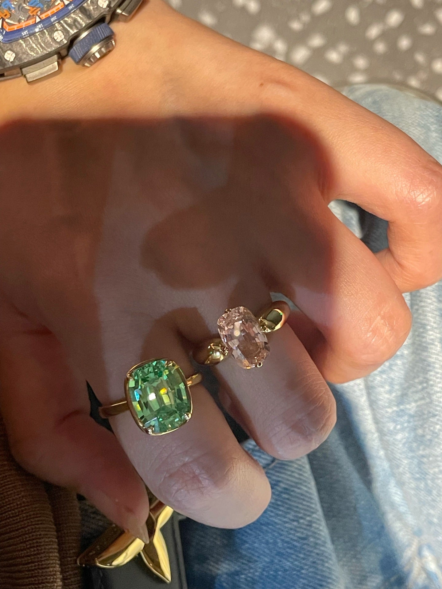 Neon Green Paraiba Glow Ring - floysun