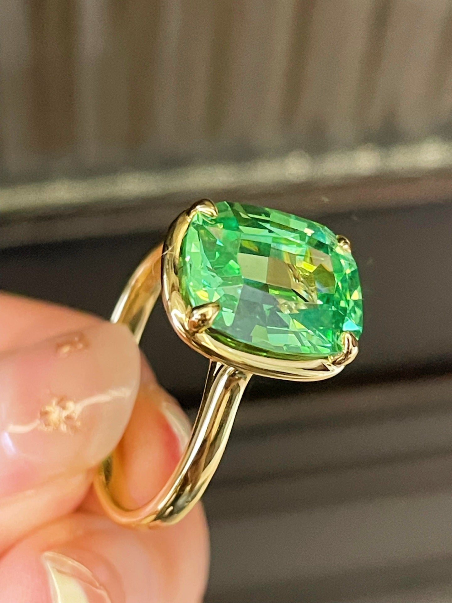 Neon Green Paraiba Glow Ring - floysun