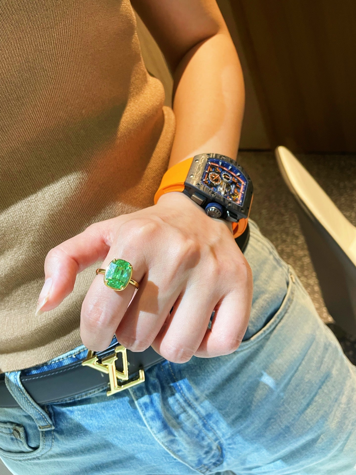 Neon Green Paraiba Glow Ring - floysun