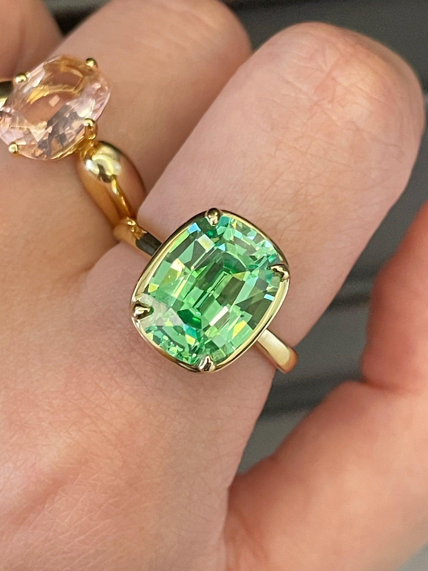 Neon Green Paraiba Glow Ring - floysun