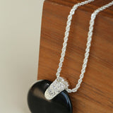 New Chinese Style Agate Peace Knot Pendant Necklace - floysun