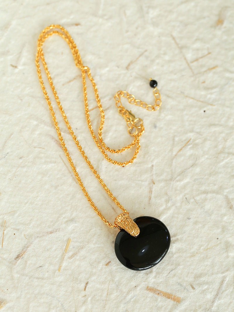 New Chinese Style Agate Peace Knot Pendant Necklace - floysun