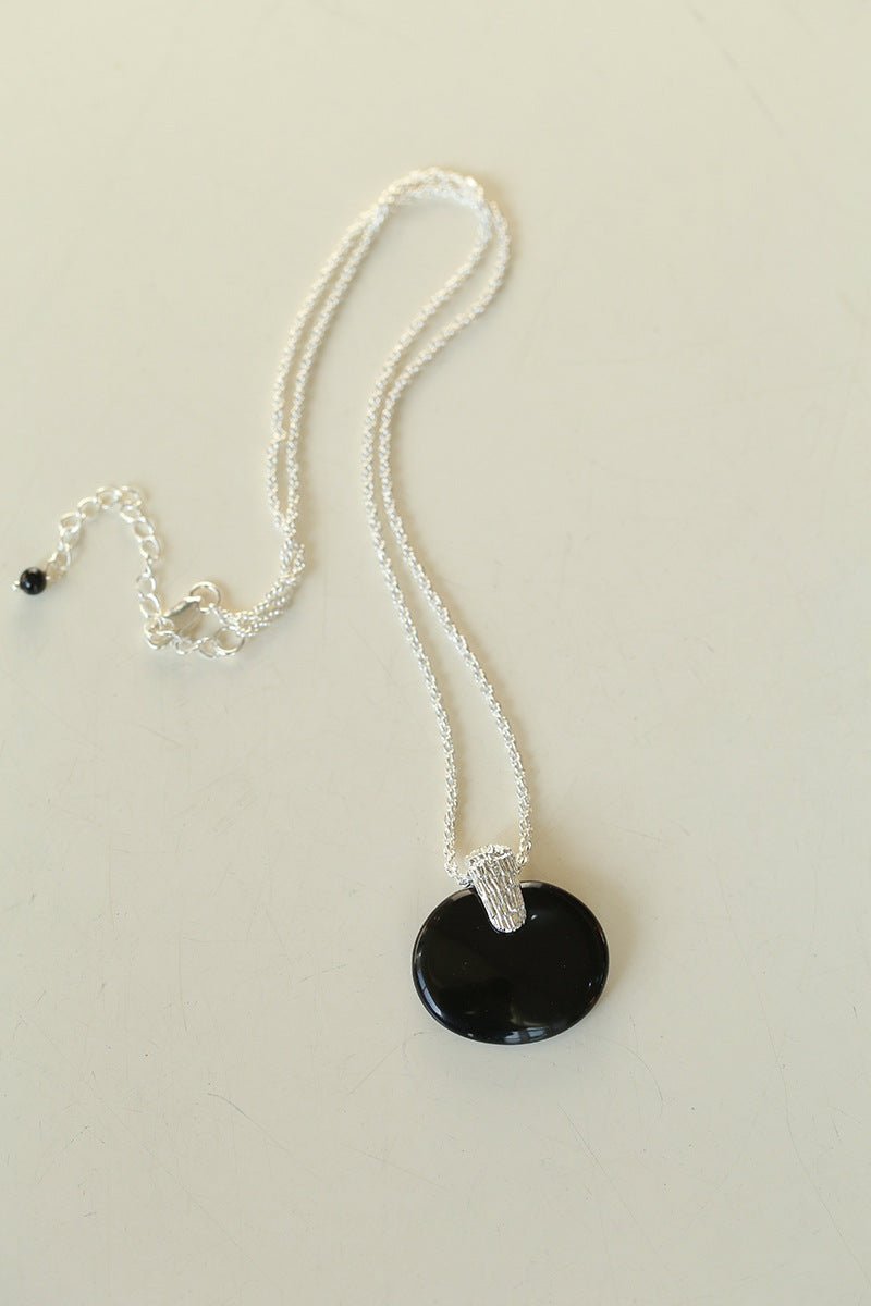 New Chinese Style Agate Peace Knot Pendant Necklace - floysun