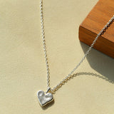 New Heart Series Compass Grass Heart Necklace - floysun