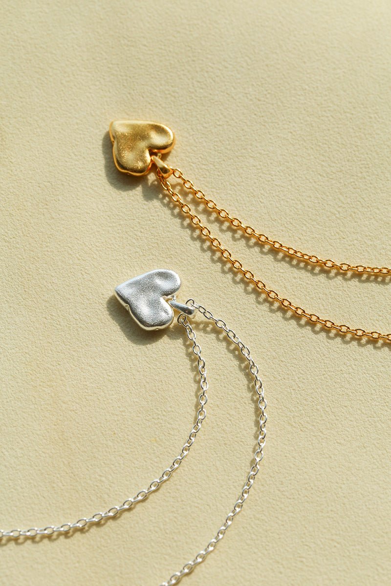 New Heart Series Compass Grass Heart Necklace - floysun