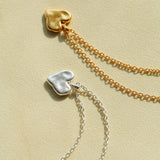 New Heart Series Compass Grass Heart Necklace - floysun