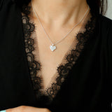 New Heart Series Compass Grass Heart Necklace - floysun