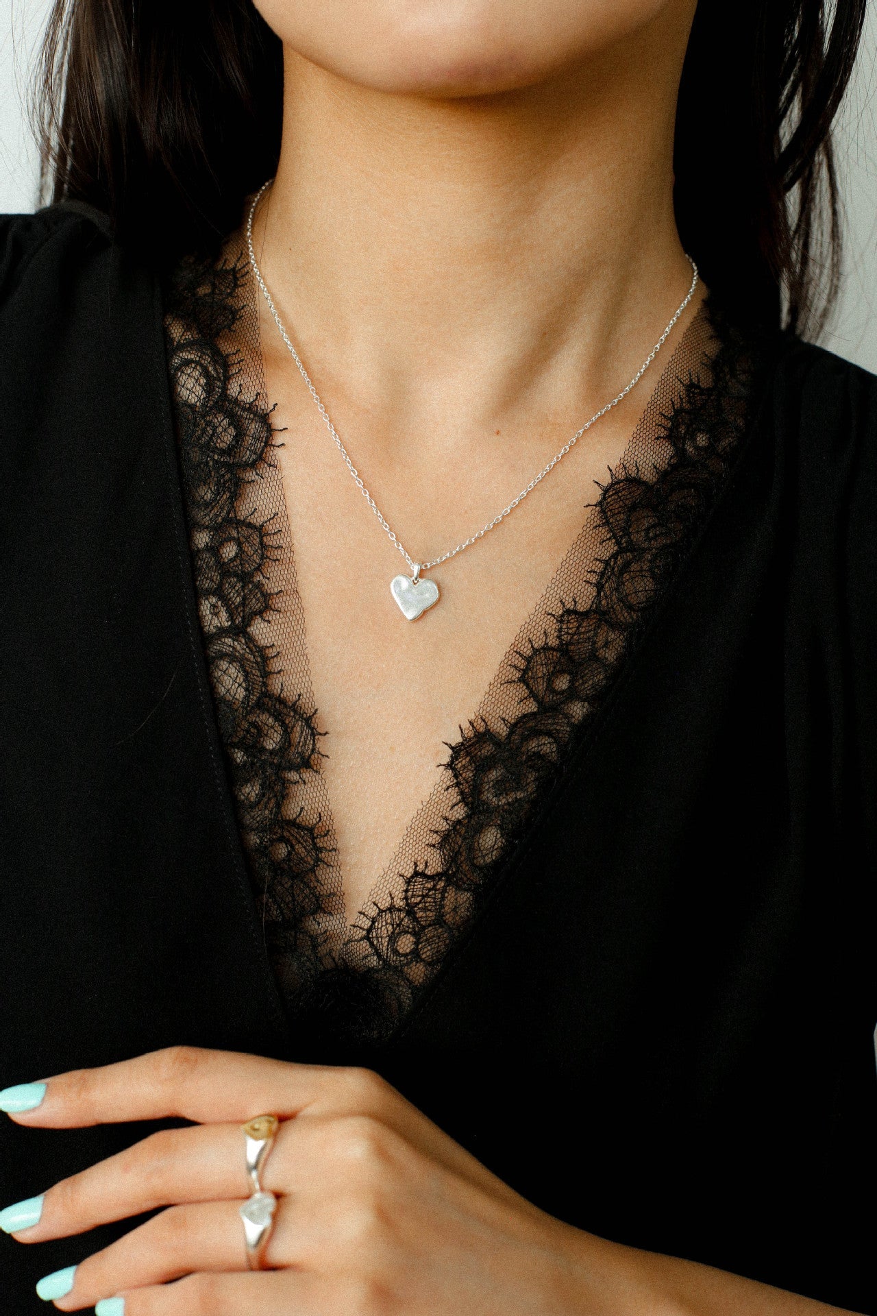 New Heart Series Compass Grass Heart Necklace - floysun