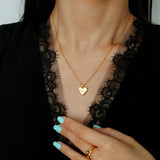 New Heart Series Compass Grass Heart Necklace - floysun