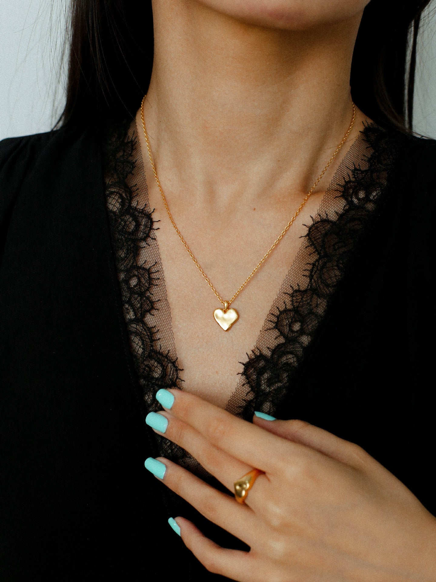 New Heart Series Compass Grass Heart Necklace - floysun