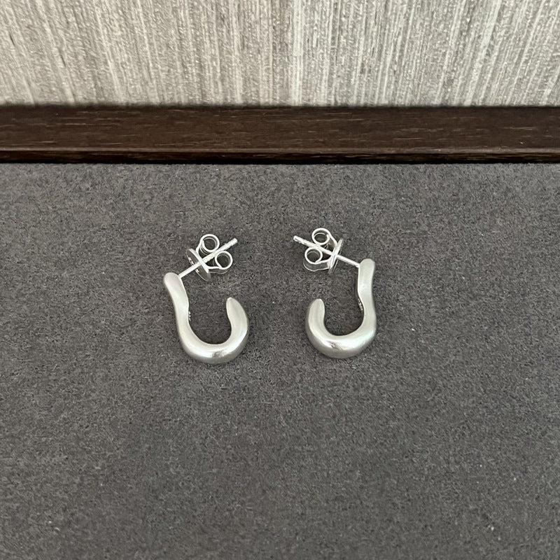 New Heart Series Heart - Shaped Swan Curve Earrings - floysun