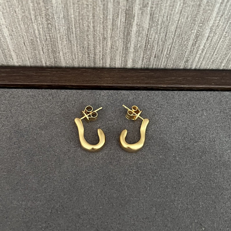 New Heart Series Heart - Shaped Swan Curve Earrings - floysun