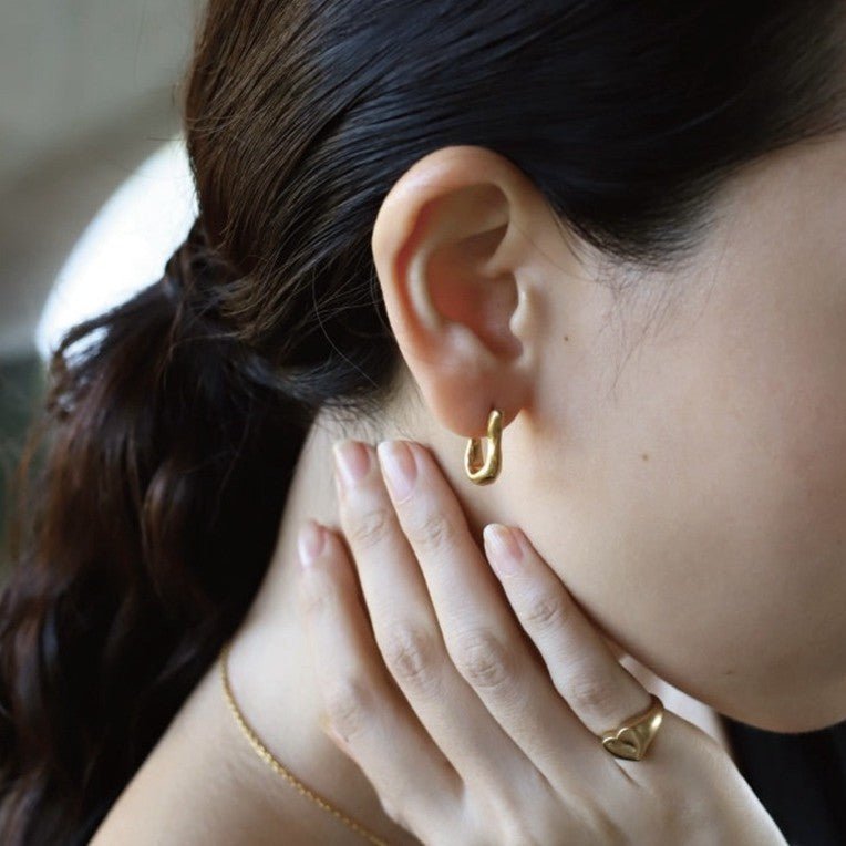 New Heart Series Heart - Shaped Swan Curve Earrings - floysun