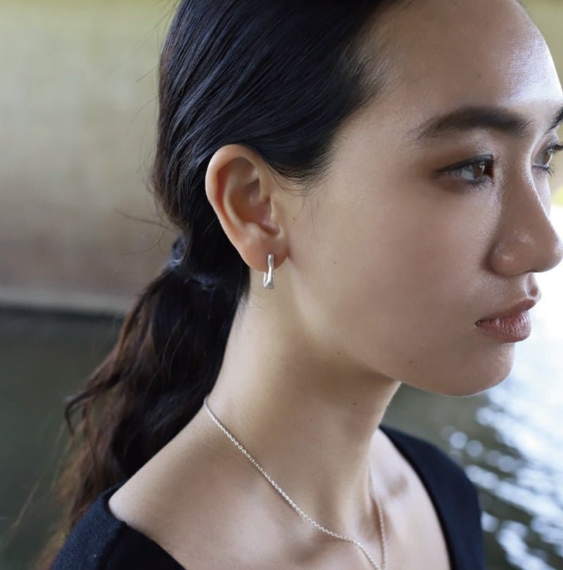 New Heart Series Heart - Shaped Swan Curve Earrings - floysun