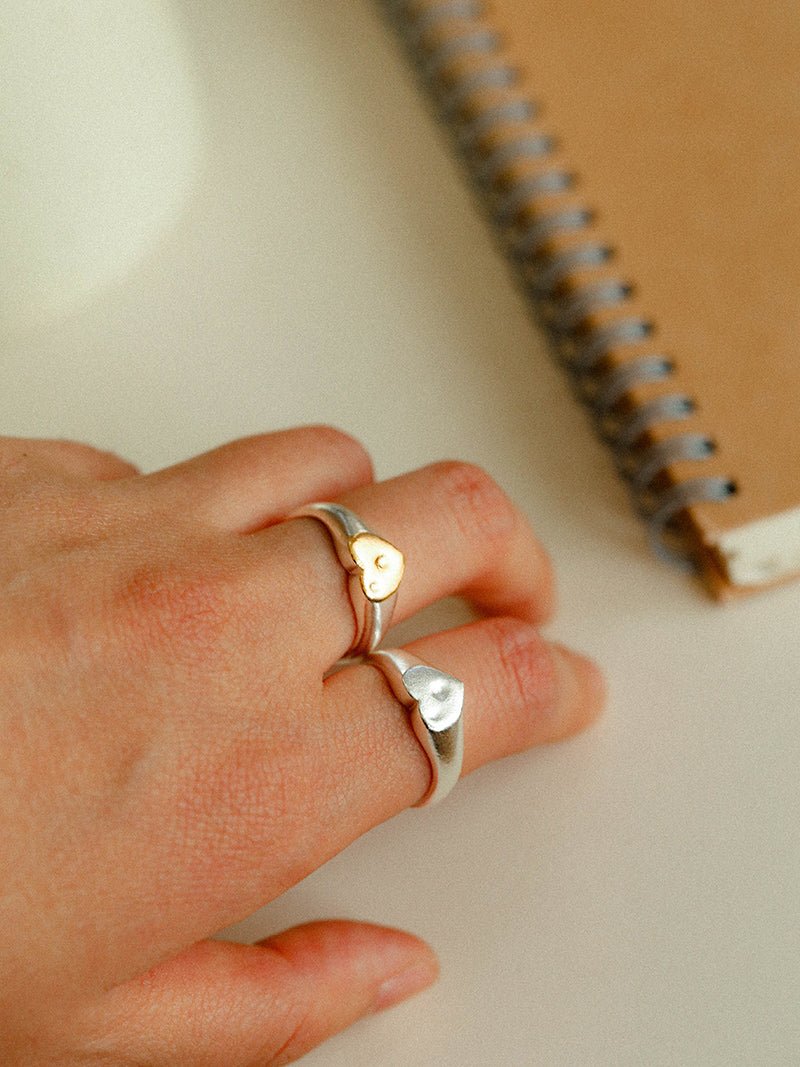 New Heart Series Heart Signet Ring - floysun