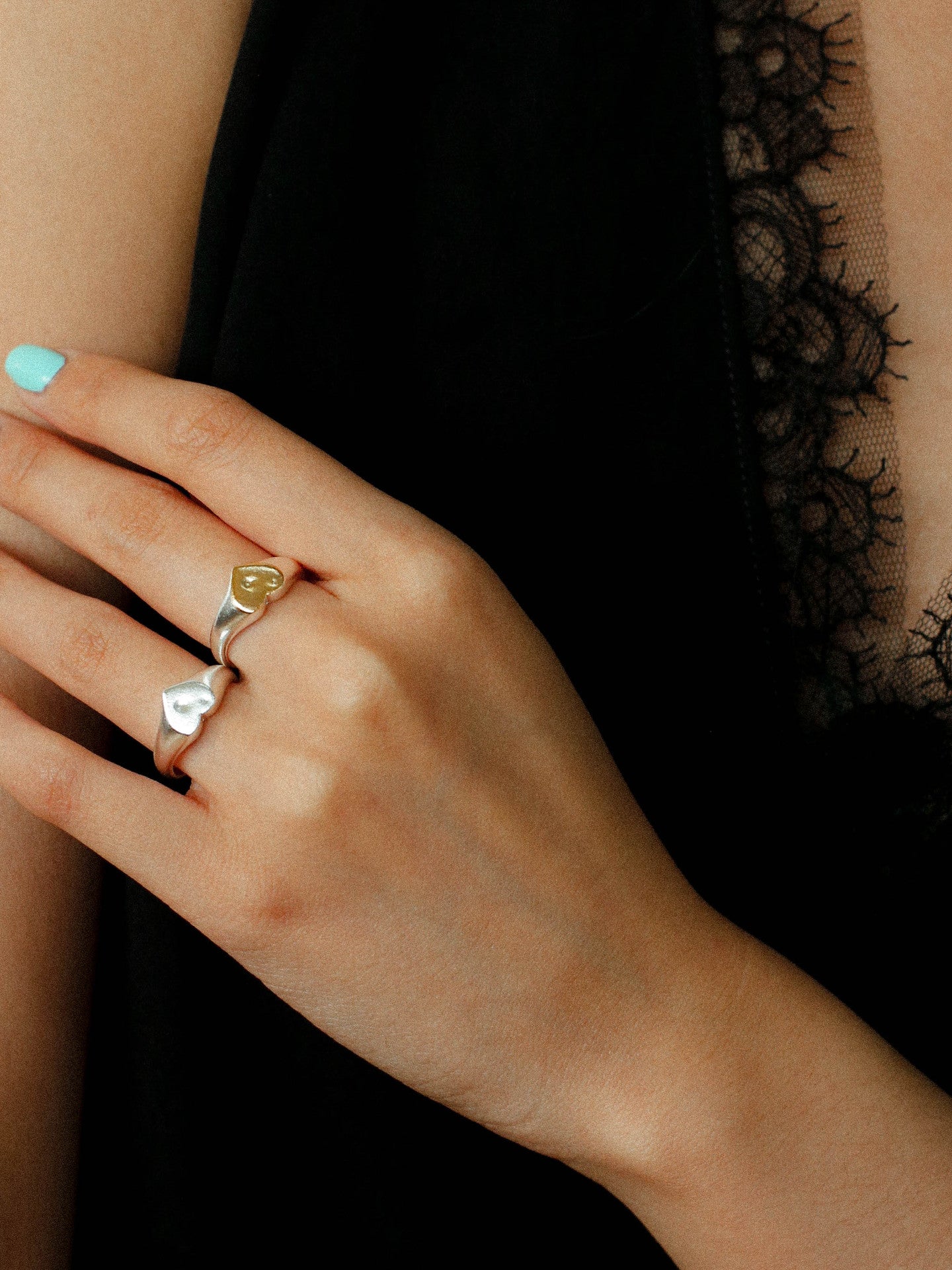 New Heart Series Heart Signet Ring - floysun
