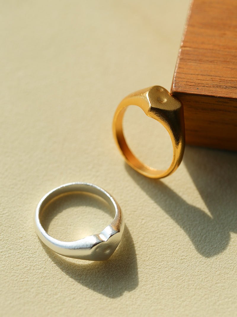 New Heart Series Heart Signet Ring - floysun