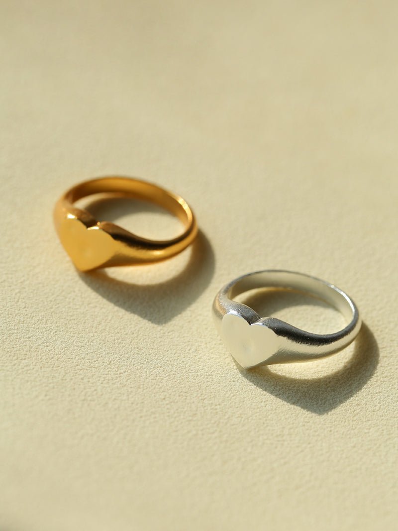 New Heart Series Heart Signet Ring - floysun