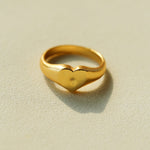 New Heart Series Heart Signet Ring - floysun