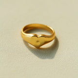 New Heart Series Heart Signet Ring - floysun