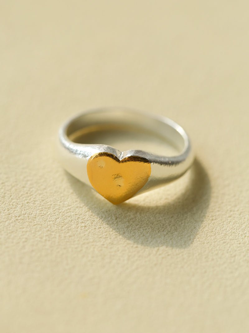 New Heart Series Heart Signet Ring - floysun