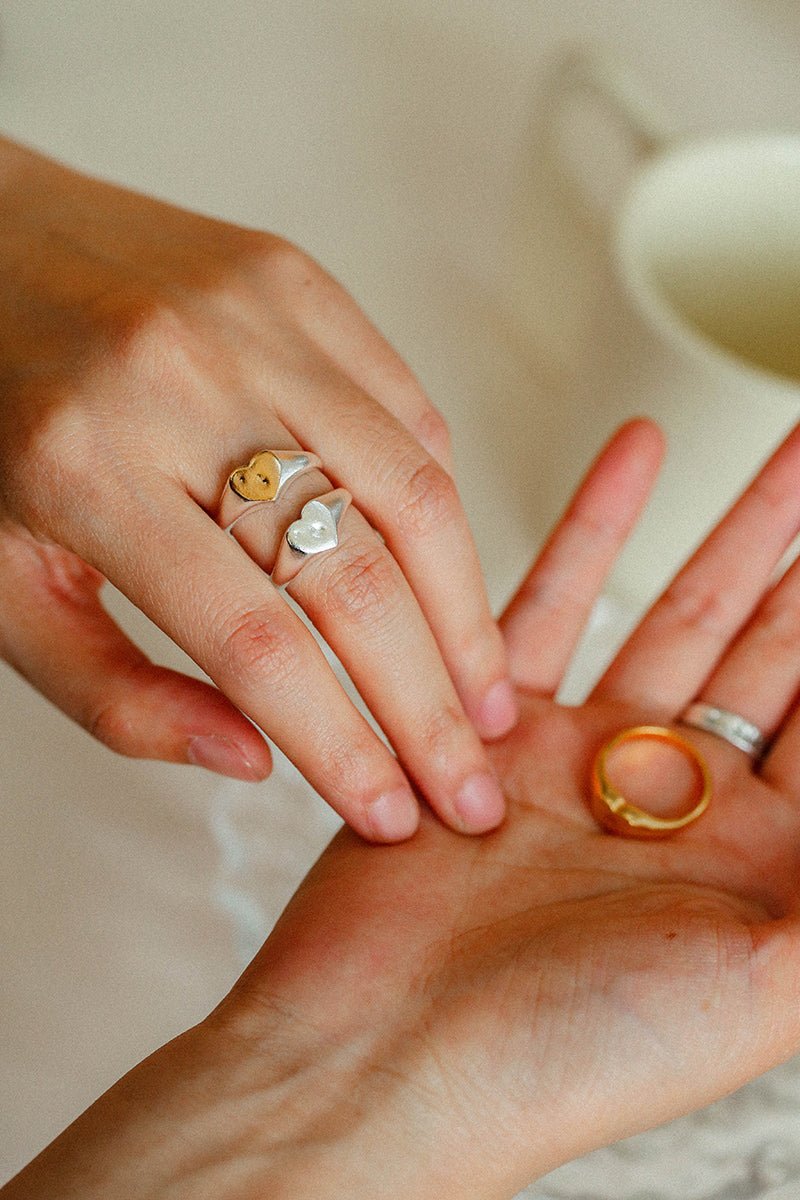 New Heart Series Heart Signet Ring - floysun
