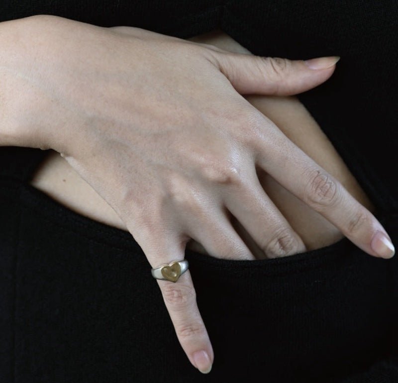 New Heart Series Heart Signet Ring - floysun