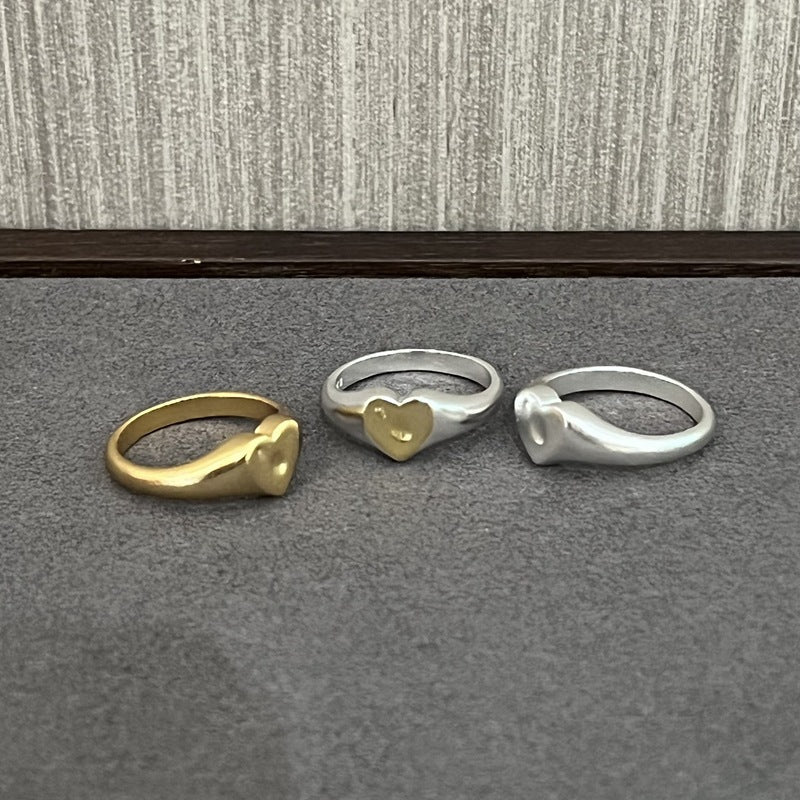 New Heart Series Heart Signet Ring - floysun