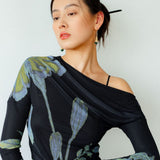 Niche Drop - shaped Agate Texture Ear Hook Earrings - floysun