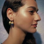 Niche Drop - shaped Agate Texture Ear Hook Earrings - floysun