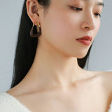 Niche Geometric Irregular Enamel Glazes Earrings