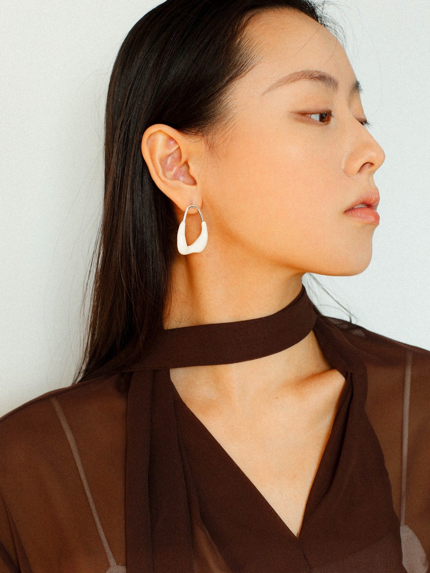 Niche Geometric Irregular Enamel Glazes Earrings - floysun