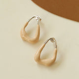 Niche Geometric Irregular Enamel Glazes Earrings - floysun