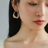 Niche Geometric Irregular Enamel Glazes Earrings