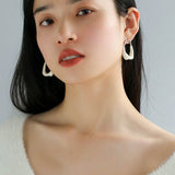 Niche Geometric Irregular Enamel Glazes Earrings